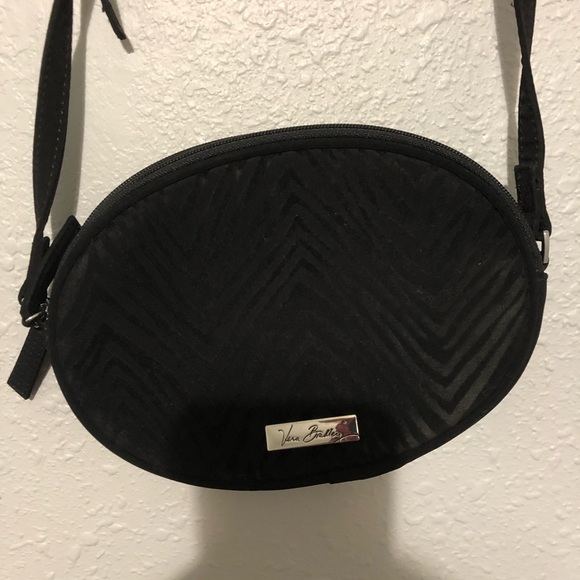 Vera Bradley Crossbody Purse Black Zigzag Pattern - Picture 5 of 13